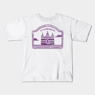 Cambodia - Purple Print Edition Kids T-Shirt